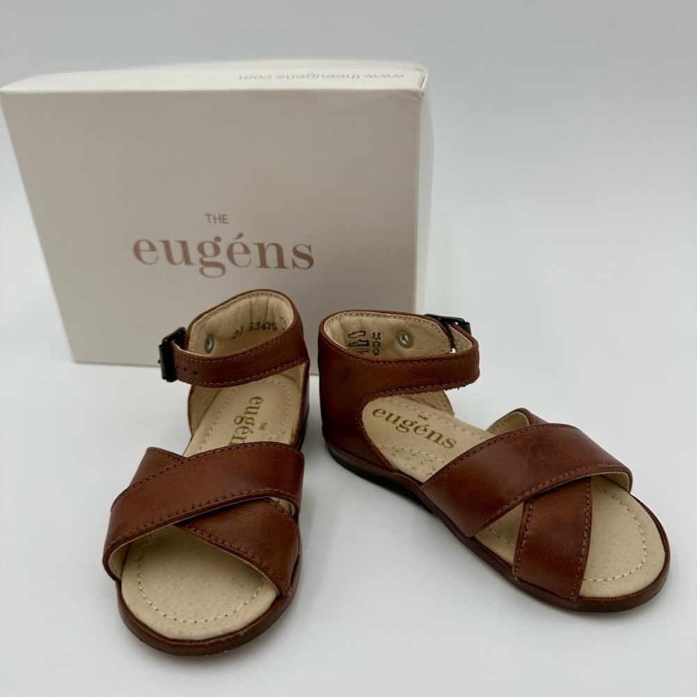 Children's Eugens Athina Ankle Strap Leather Sandals